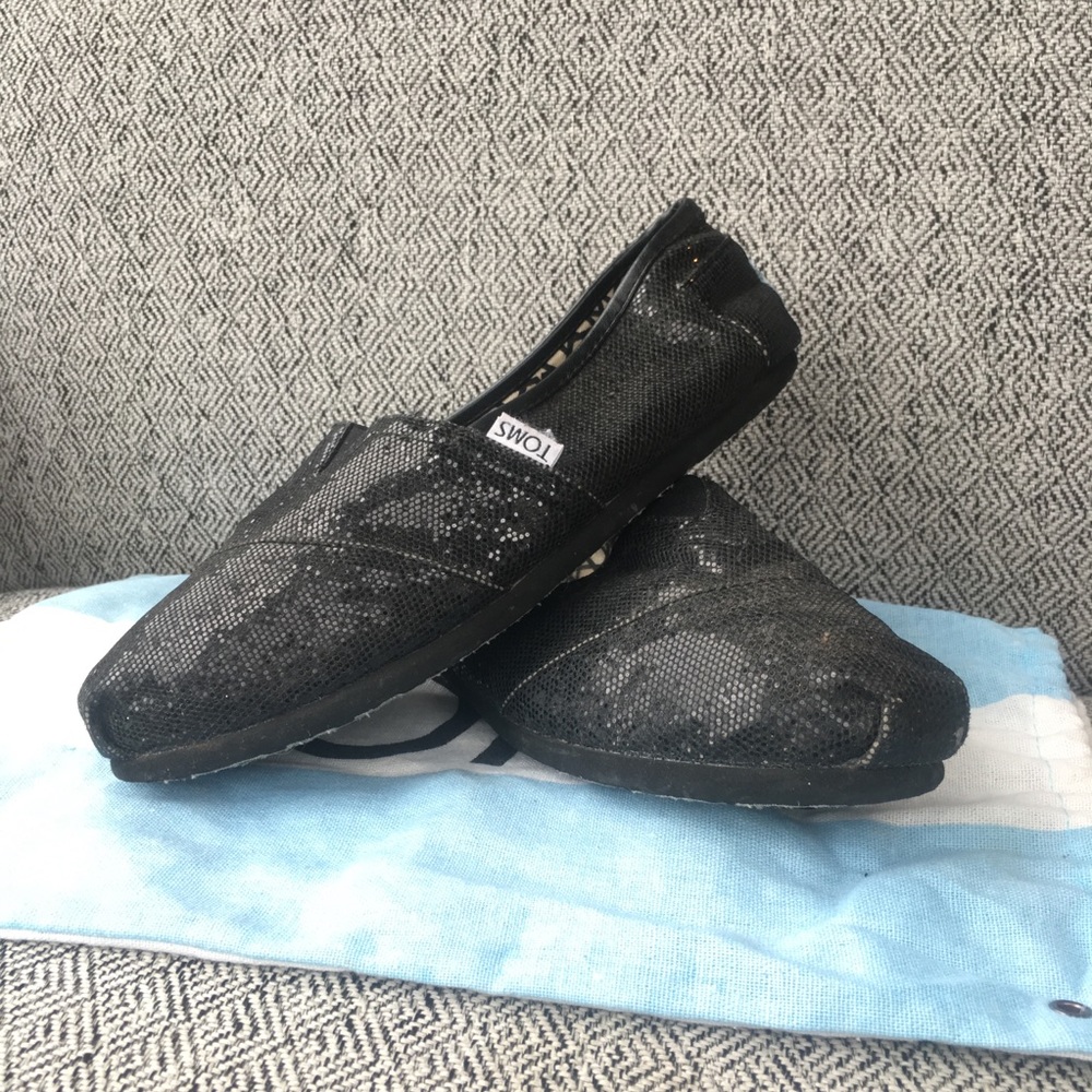 TOMS Black Sequin Classics
